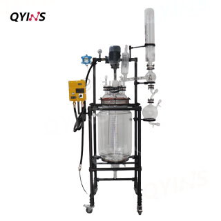 特氟龍噴涂框架防爆玻璃反應(yīng)釜50L、80L、100L